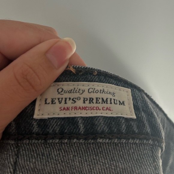 Levis 501 High Rise Black Distressed Shorts size 27 - Picture 12 of 12